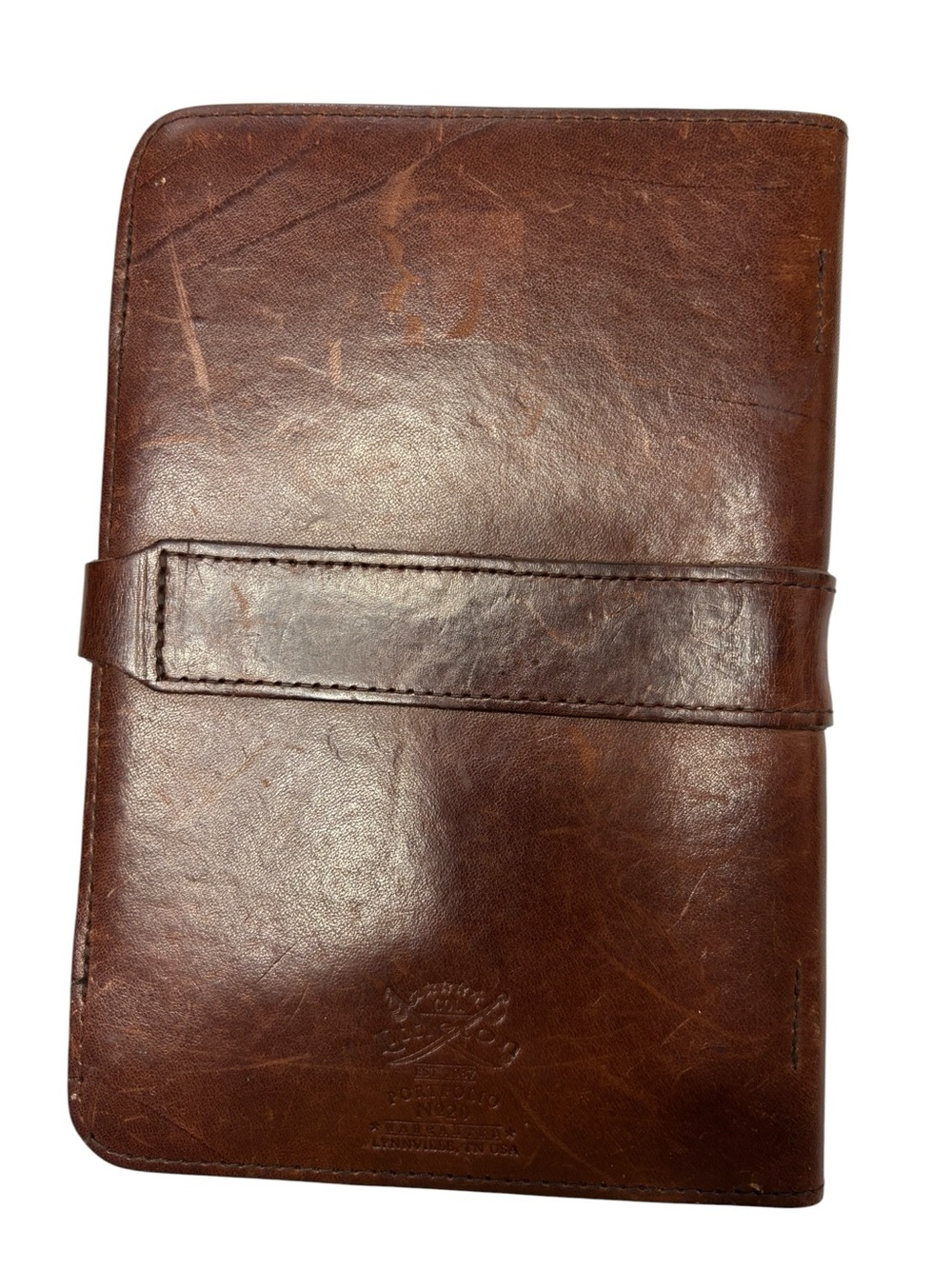 Vintage Rustic Leather Old World Scholar Cottage Study Writing Portfolio - Picture 5 of 7